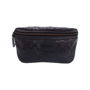 GUCCI GG Imprime Belt Bag Body Bum Crossbody Black